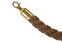 Barrier post rope, bronze, gold latch