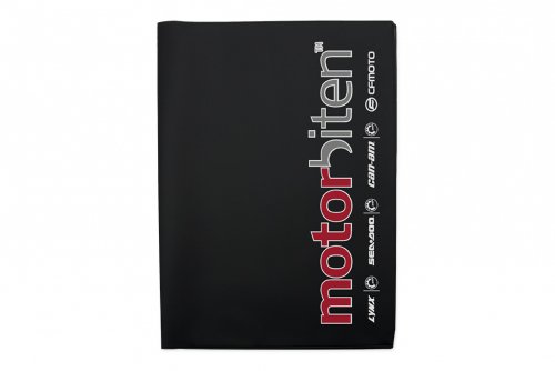 Vehicle folder in black plastic, A5 with customized 3-color print