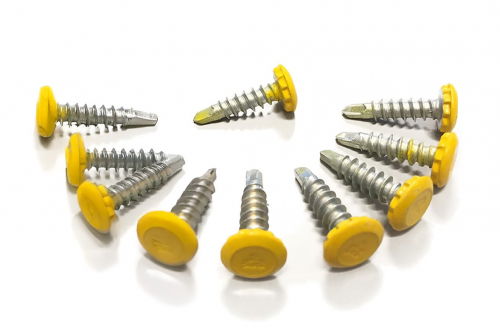 Self-drilling security screw - yellow