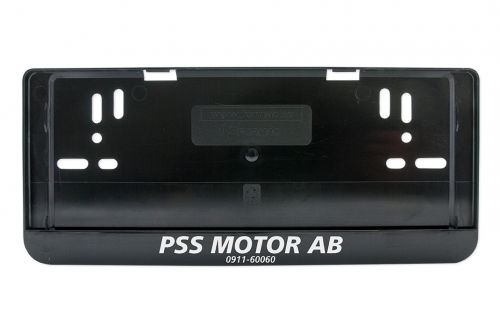 Licence plate holder Universal - small, printed strip 1-color