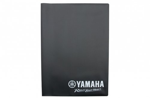 Vehicle folder in black plastic, A5 with customized 1-color print