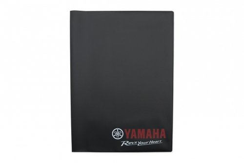 Vehicle folder in black plastic, A5 with customized 2-color print